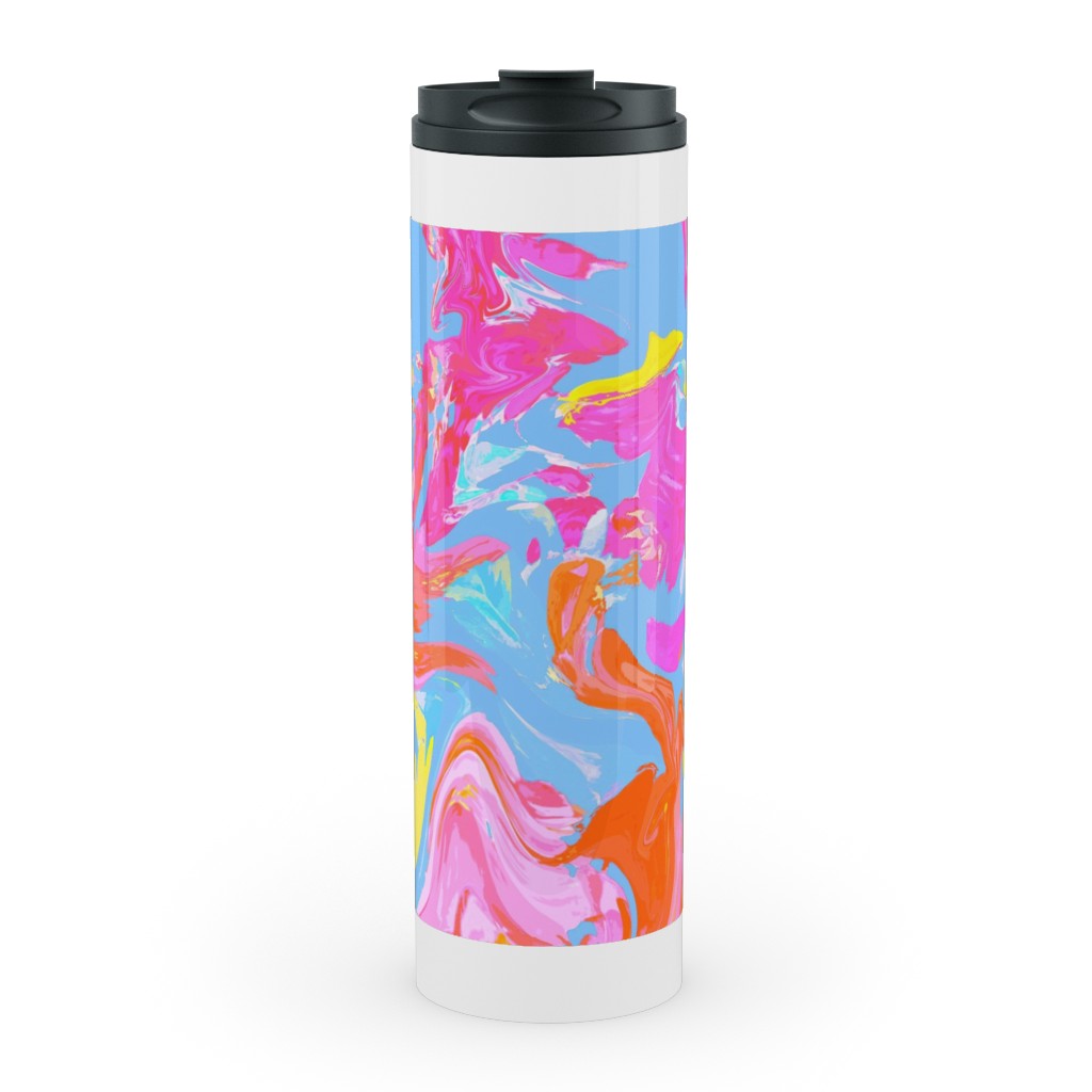 Summer Splash Stainless Mug, White,  , 20oz, Multicolor