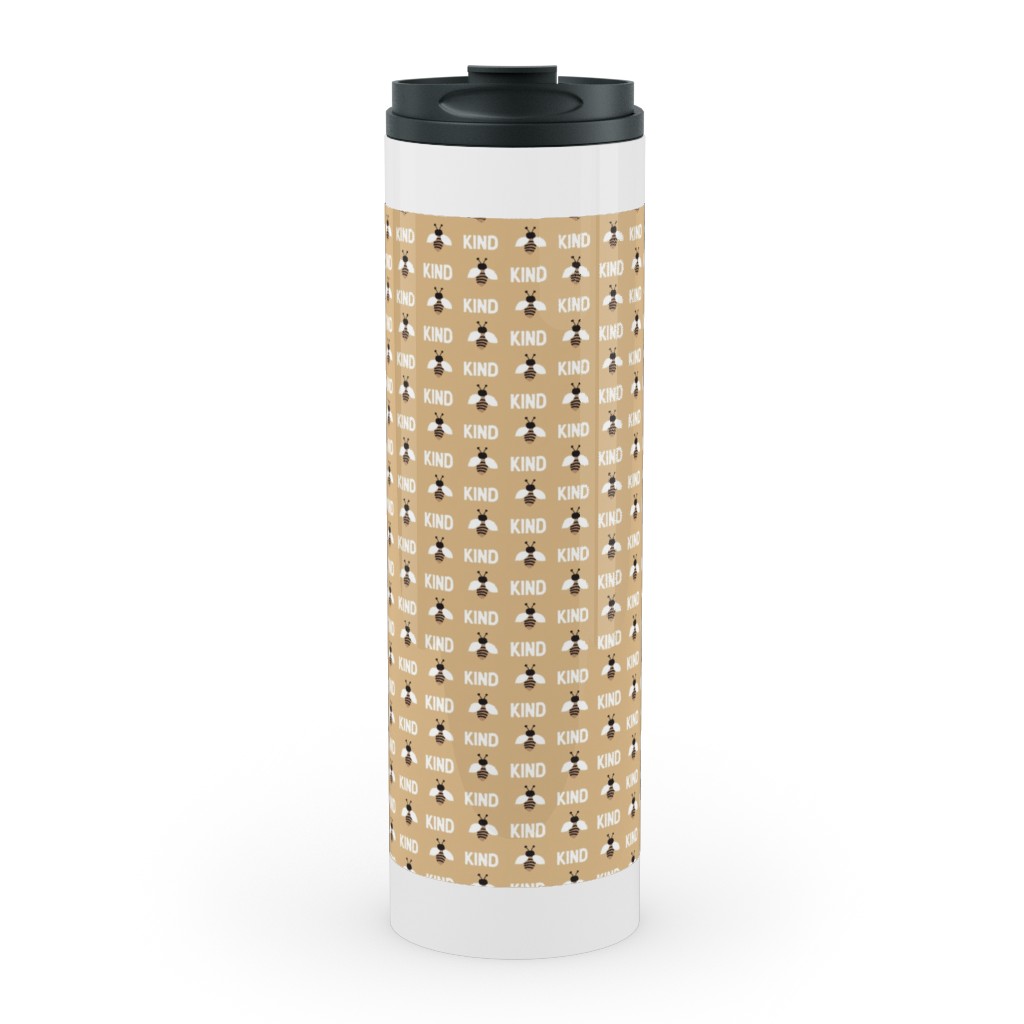 Bee Kind - Yellow Stainless Mug, White,  , 20oz, Yellow