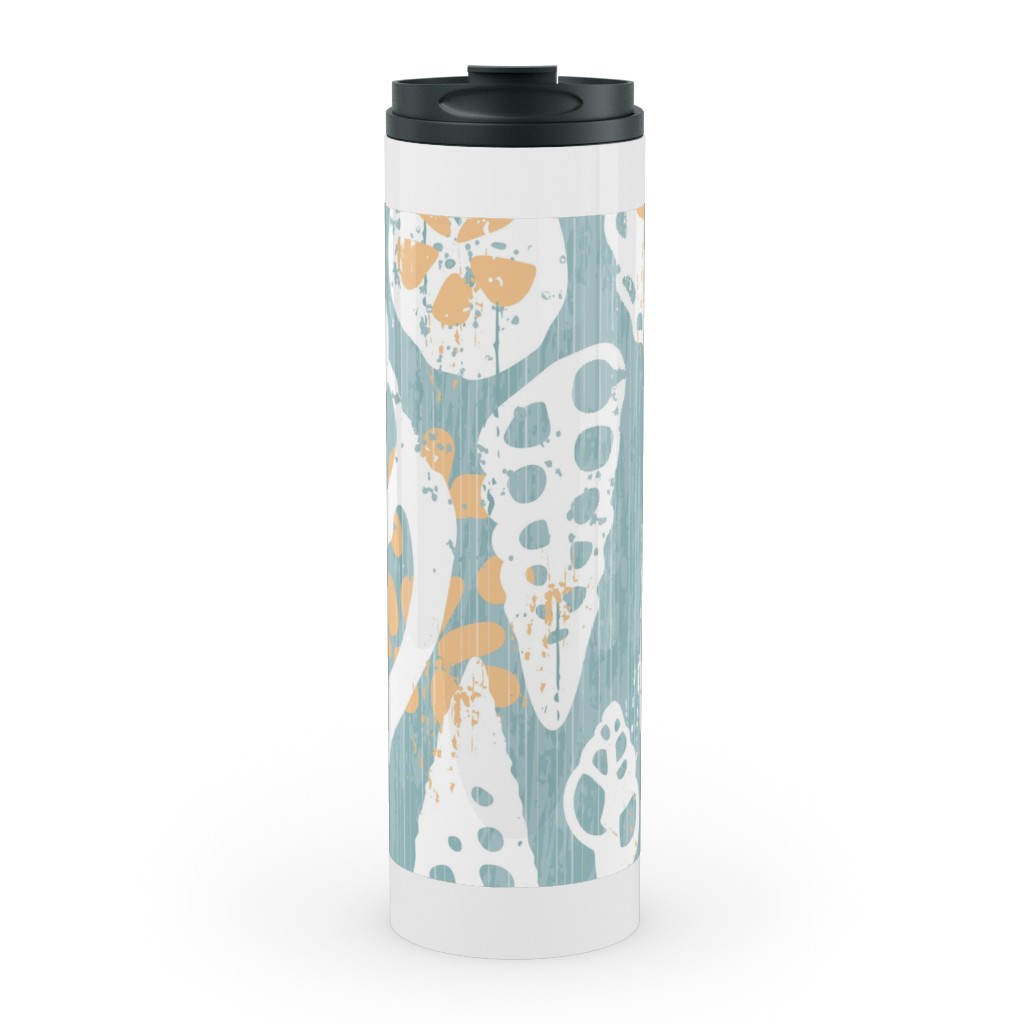 Beach Sunrise - Blue Stainless Mug, White, , 20oz, Blue, True Blue