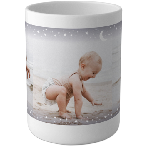 Star Border Custom Cup, White