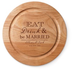 eat drink and be married cutting board