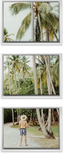 Stack Of Three 10x14 Spread Canvas Prints, White, Multi piece, Multicolor