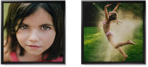 Two Square 16x16 Canvas Prints, Black, Multi piece, Multicolor, Multi