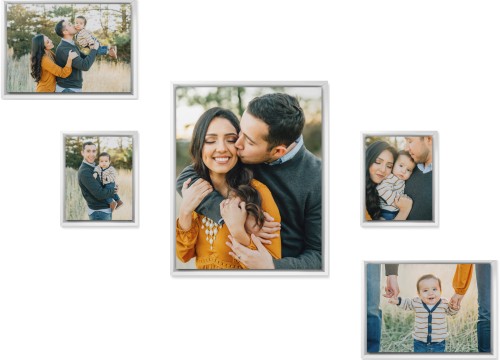 Step & Repeat Five Left Mounted Wall Art, Multi piece, White, Multicolor, Multi