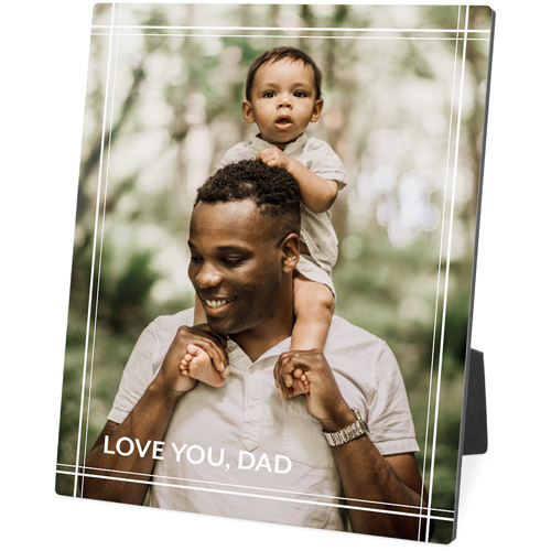 Intersecting Ways Desktop Plaque, Rectangle, 8x10, White