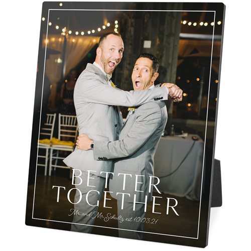 Better Together Frame Desktop Plaque, Rectangle, 8x10, White, white