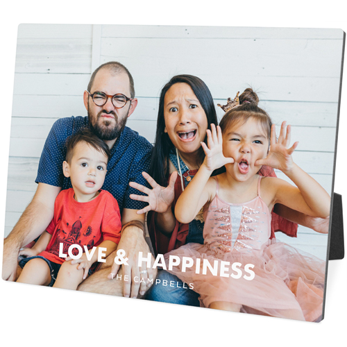 Bold Type Face Desktop Plaque, Rectangle, 8x10, White, white