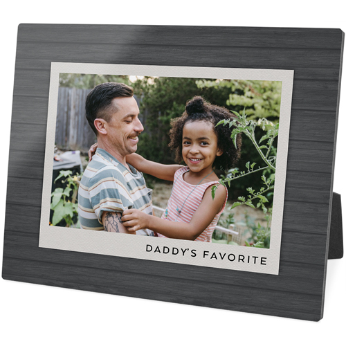 Dark Rustic Frame Desktop Plaque, Rectangle, 8x10, Gray