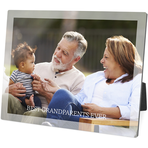 Transparent Border Desktop Plaque, Rectangle, 8x10, White