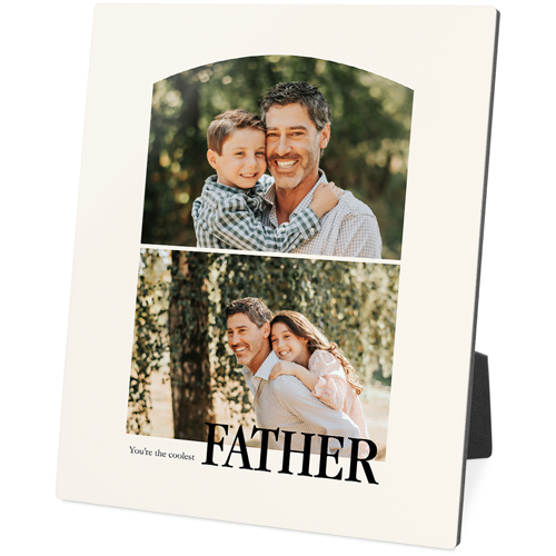 Stacked Arch Collage Desktop Plaque, Rectangle, 8x10, Beige, antique white