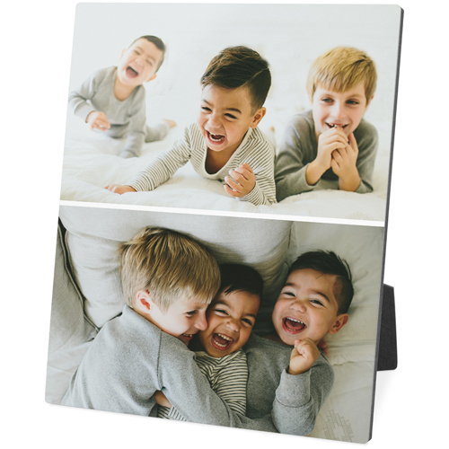 Gallery of Two Vertical Desktop Plaque, Rectangle, 8x10, White