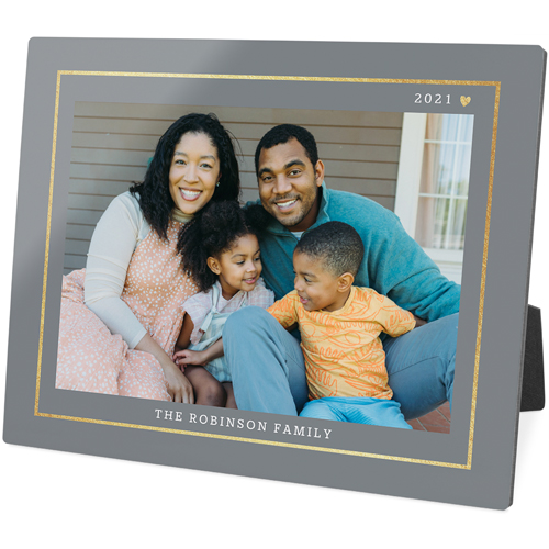 Simply Elegant Landscape Desktop Plaque, Rectangle, 8x10, Gray