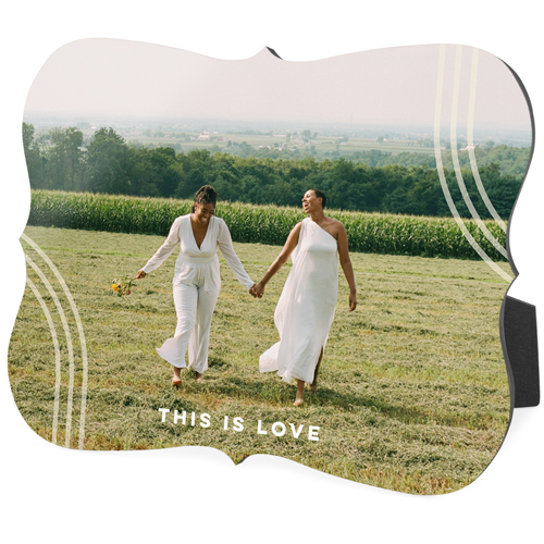 Corner Arches Desktop Plaque, Bracket, 8x10, Beige, antique white