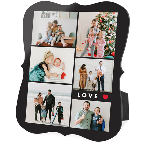 Modern Love Collage Desktop Plaque, Bracket, 8x10, Gray