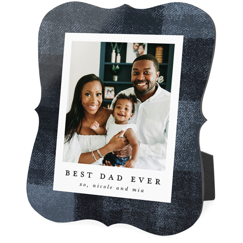 Dark Modern Frame Desktop Plaque, Bracket, 8x10, White