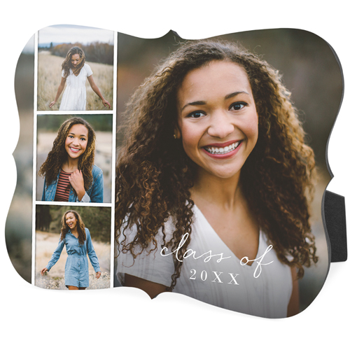 Photo Strip Landscape Desktop Plaque, Bracket, 8x10, White