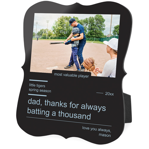 Memory Card Desktop Plaque, Bracket, 8x10, Gray, charcoal