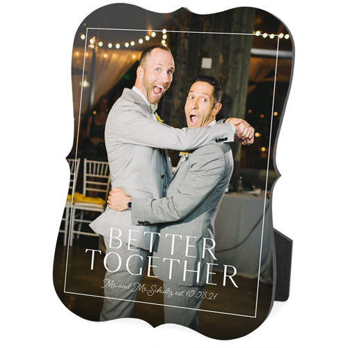 Better Together Frame Desktop Plaque, Bracket, 5x7, White, white