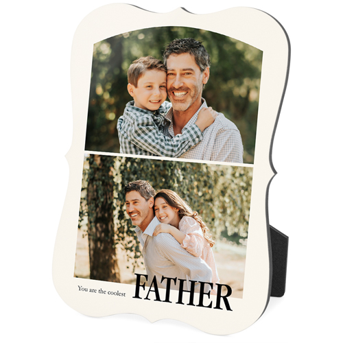 Stacked Arch Collage Desktop Plaque, Bracket, 5x7, Beige, antique white