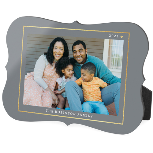 Simply Elegant Landscape Desktop Plaque, Bracket, 5x7, Gray, slate