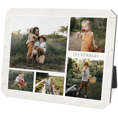 Modern Rustic Collage Desktop Plaque, Ticket, 8x10, Brown, cafe