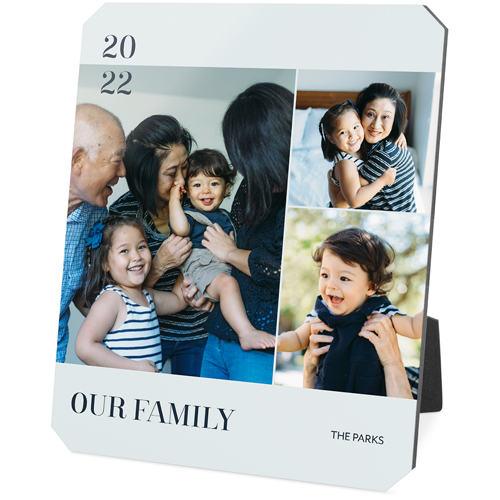 Our Family Memories Desktop Plaque, Ticket, 8x10, Gray