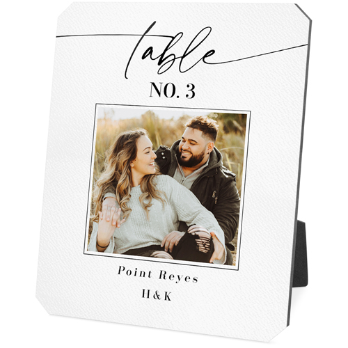 Table Sign Desktop Plaque, Ticket, 8x10, White, white