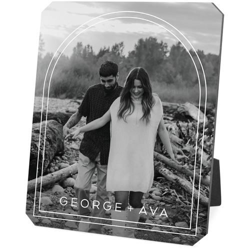 Arch Overlay Desktop Plaque, Ticket, 8x10, White