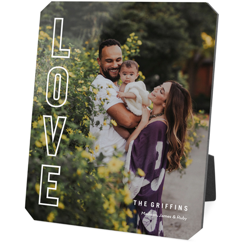 Love Block Vertical Desktop Plaque, Ticket, 8x10, White