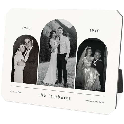 Timeline Arches Desktop Plaque, Ticket, 8x10, White, white