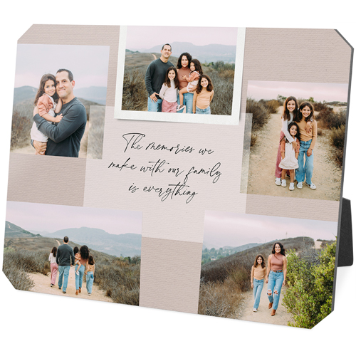 Handwritten Note Collage Desktop Plaque, Ticket, 8x10, Beige