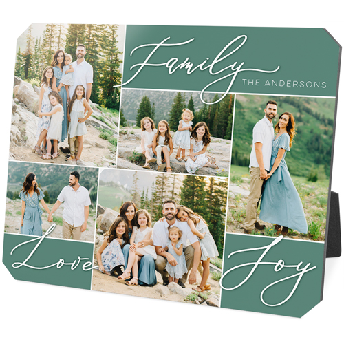 Scripted Family Sentiment Desktop Plaque, Ticket, 8x10, Green