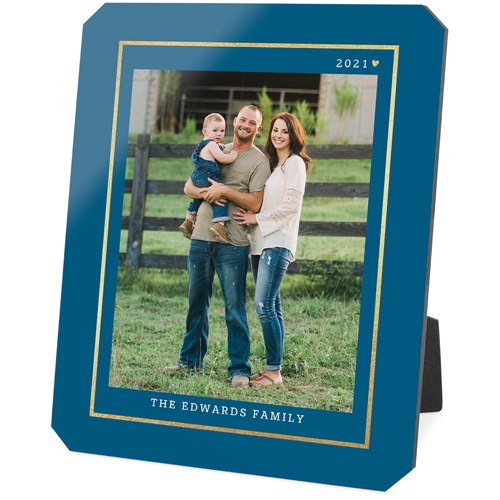 Simply Elegant Frame Desktop Plaque, Ticket, 8x10, Blue