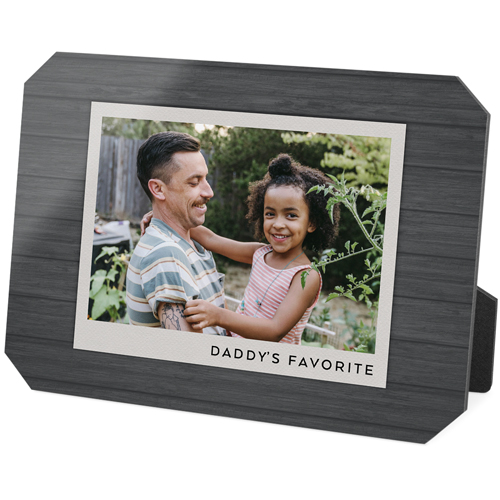 Dark Rustic Frame Desktop Plaque, Ticket, 5x7, Gray