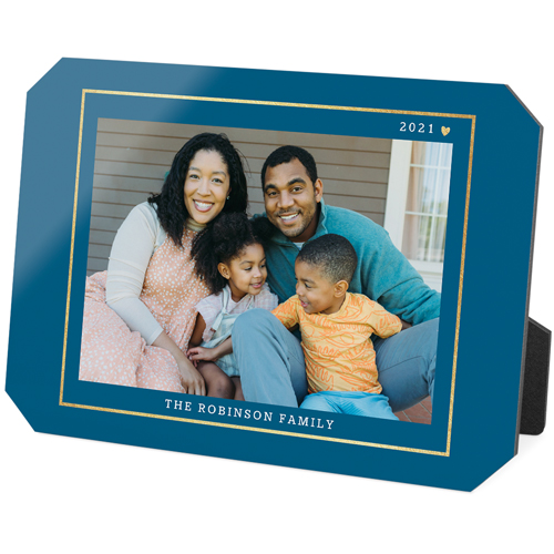 Simply Elegant Landscape Desktop Plaque, Ticket, 5x7, Blue