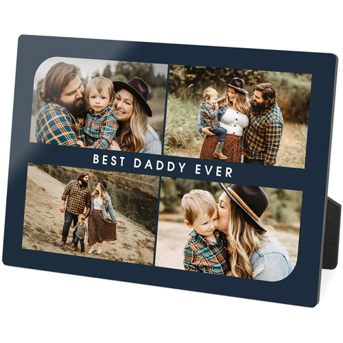 Rounded Edges Desktop Plaque, Rectangle, 5x7, Black