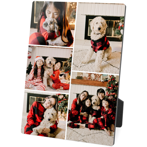 Gallery of Five Portrait Desktop Plaque, Rectangle, 5x7, Multicolor