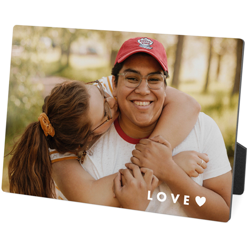 Modern Love Desktop Plaque, Rectangle, 5x7, White