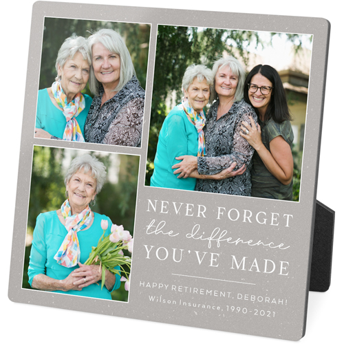 Contemporary Retirement Collage Desktop Plaque | Home Decor | Shutterfly