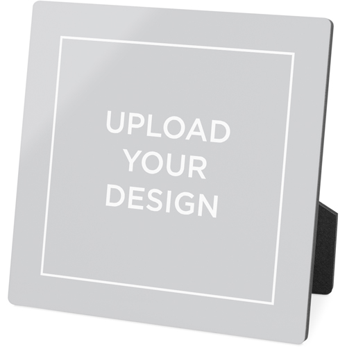 Upload Your Own Design Landscape Desktop Plaque, Rectangle Ornament, 5x5, Multicolor
