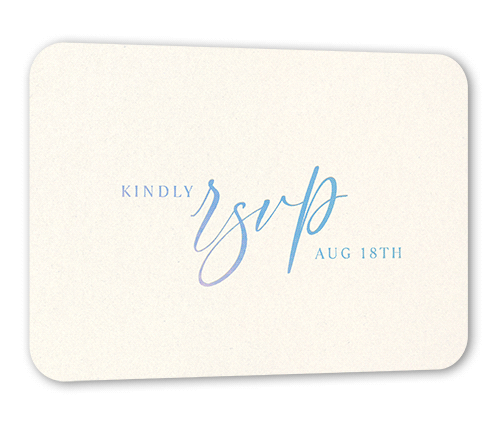 Classic Beauty Wedding Response Card, Rounded Corners