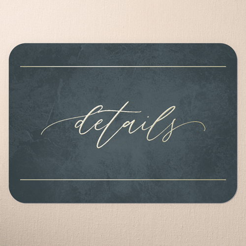 Laurel Embrace Wedding Enclosure Card, Gold Foil, Green, Personalized Foil Cardstock, Rounded, Leafy