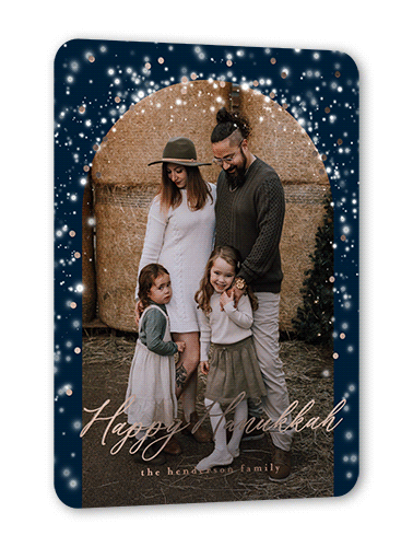 Snow Covered Arch Holiday Card, Rounded Corners