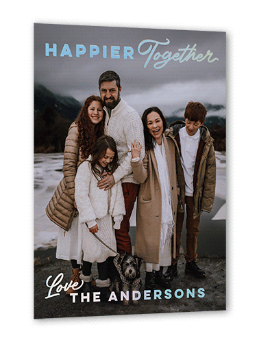 Together In Foil Holiday Card, Green, Iridescent Foil, 5x7, Holiday, Matte, Personalized Foil Cardstock, Square, Spruce