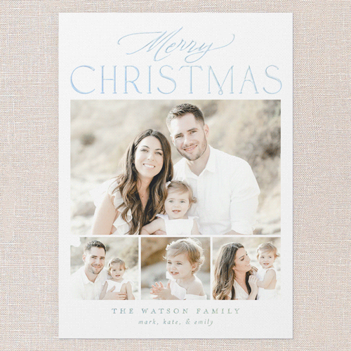 Timeless Greeting Holiday Card, Iridescent Foil, White, 5x7, Christmas, Matte, Personalized Foil Cardstock, Square, White