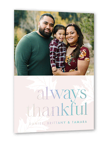 Autumn Gift Fall Greeting, Iridescent Foil, White, 5x7, Matte, Personalized Foil Cardstock, Square, White