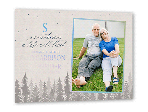 Reflective Remembrance Sympathy, Grey, Iridescent Foil, 5x7, Matte, Personalized Foil Cardstock, Square, Stone