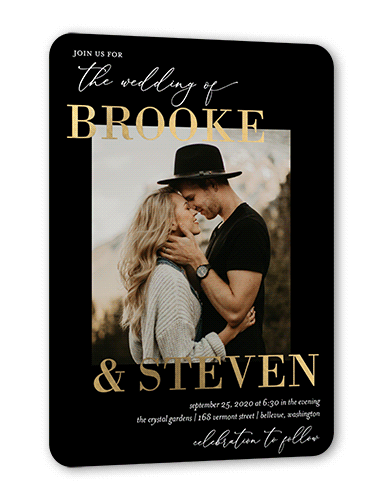 Black And Gold Invitations