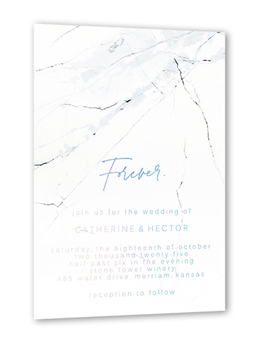 Married Marble Wedding Invitation, Iridescent Foil, White, 5x7, Matte, Personalized Foil Cardstock, Square