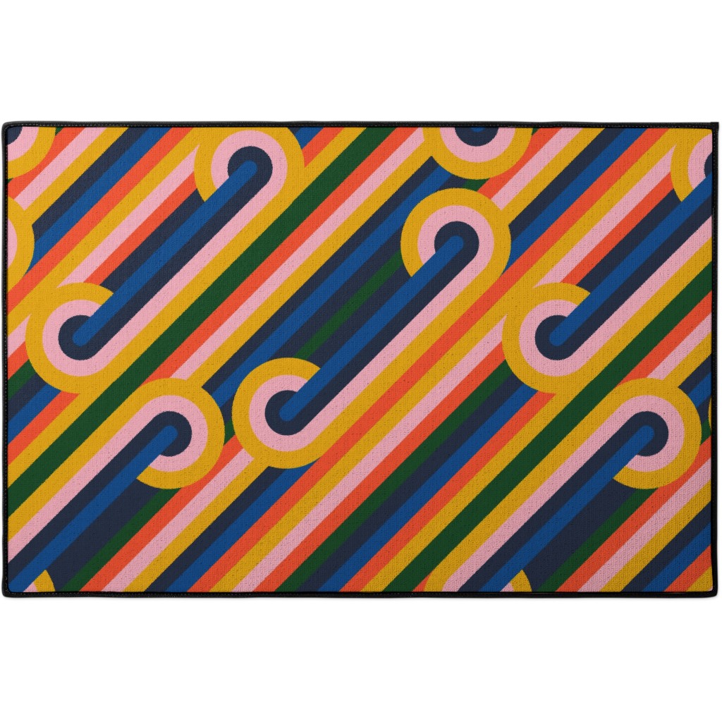 Modernist Loop - Multi Door Mat, Multicolor